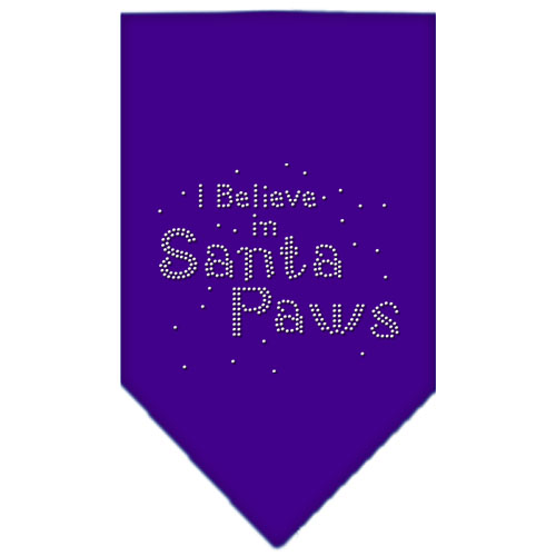 Santa Paws Rhinestone Bandana Purple Small